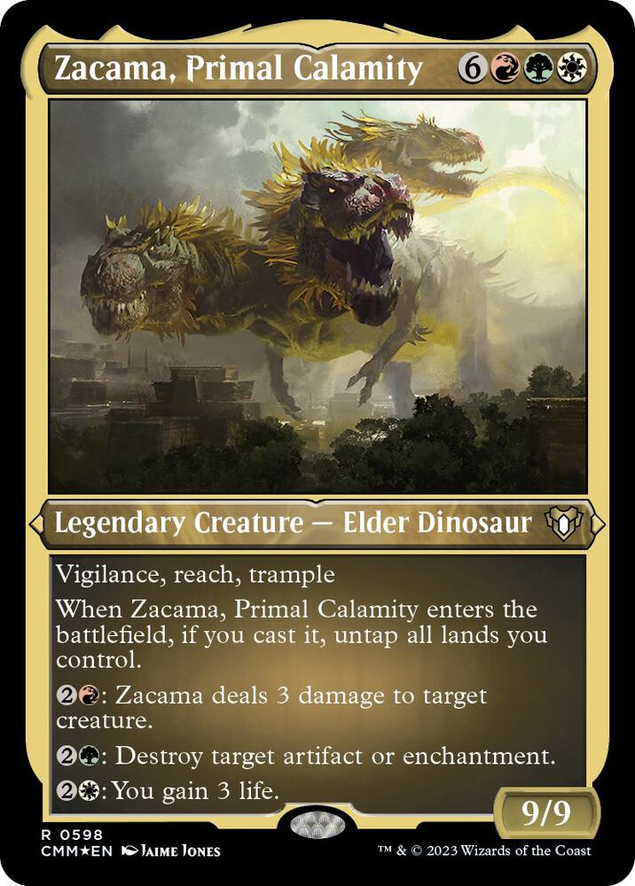 Zacama, Primal Calamity 598 (Commander Masters)  - Etched Foil | Good Games Adelaide SA