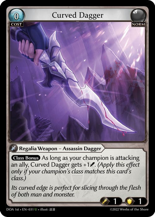 Curved Dagger (031) [Dawn of Ashes: 1st Edition] | Good Games Adelaide SA