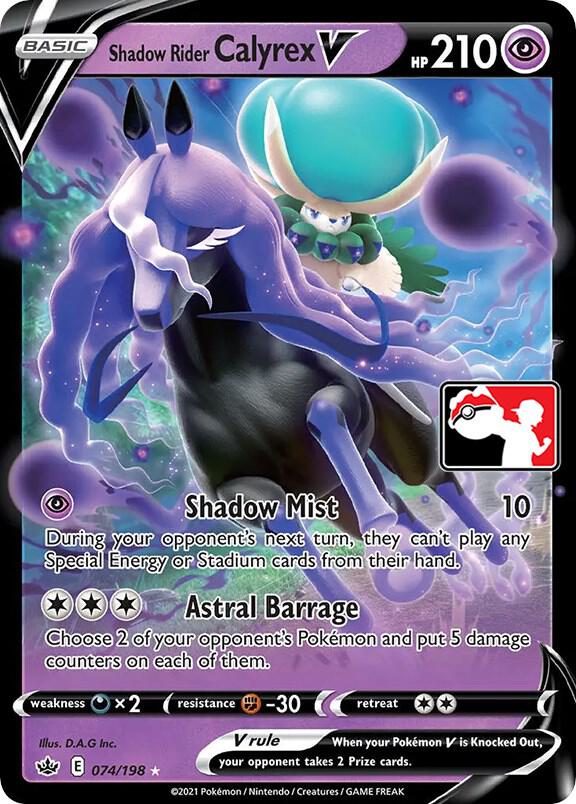 Shadow Rider Calyrex V Series 1/2 074/198 (Prize Pack Series Cards)  - Holofoil | Good Games Adelaide SA