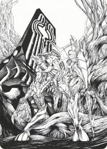Lukka Bound to Ruin Art Card 79 (Art Series: Phyrexia: All Will Be One)  | Good Games Adelaide SA