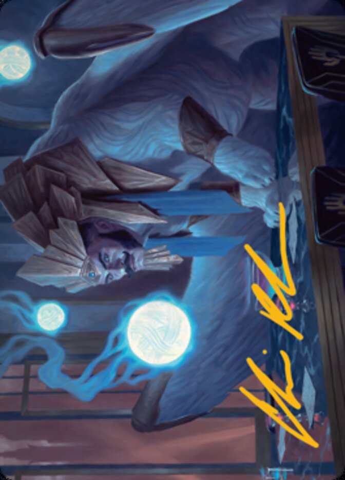 Tivit, Seller of Secrets Art Card (Gold-Stamped Signature) [Streets of New Capenna Art Series] | Good Games Adelaide SA