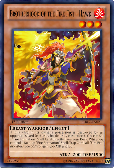 Brotherhood of the Fire Fist - Hawk [CBLZ-EN021] Common | Good Games Adelaide SA