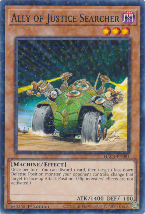 Ally of Justice Searcher (Duel Terminal) [HAC1-EN081] Common | Good Games Adelaide SA