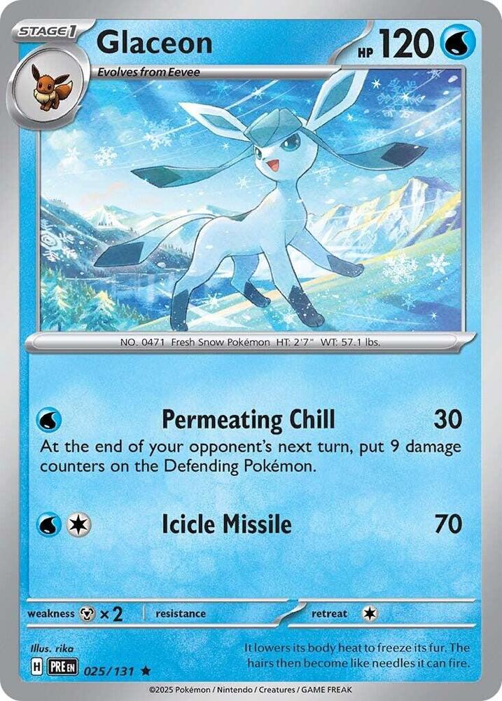 Glaceon (025/131) [Scarlet & Violet: Prismatic Evolutions] | Good Games Adelaide SA