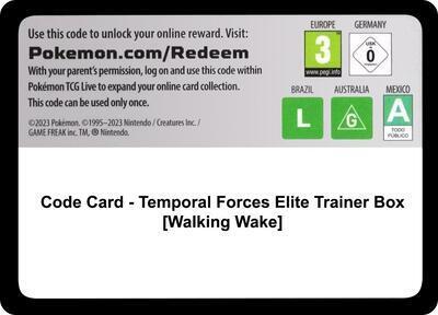 Code Card Temporal Forces Elite Trainer Box Walking Wake  (SV05: Temporal Forces)  | Good Games Adelaide SA