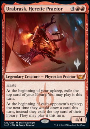 Urabrask, Heretic Praetor (Promo Pack) [Streets of New Capenna Promos] | Good Games Adelaide SA
