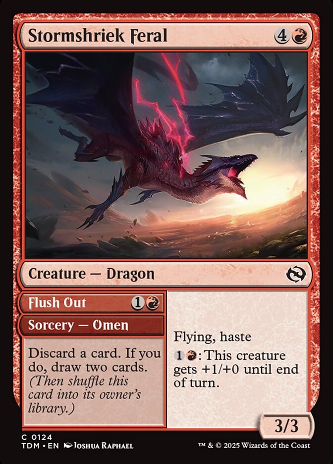 Stormshriek Feral // Flush Out 124 (Tarkir: Dragonstorm)  | Good Games Adelaide SA