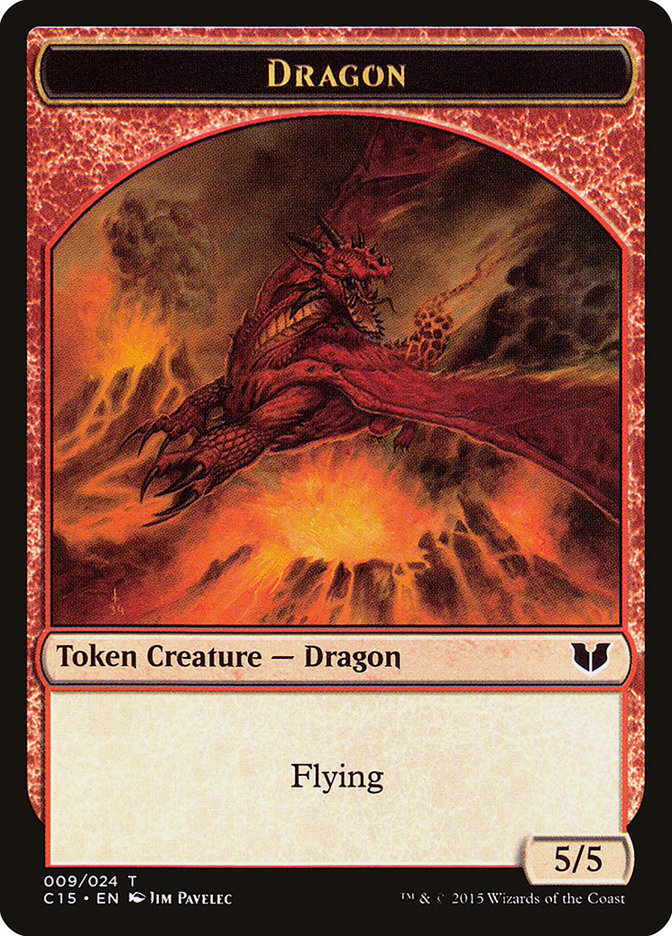 Spider // Dragon Double-Sided Token [Commander 2015 Tokens] | Good Games Adelaide SA