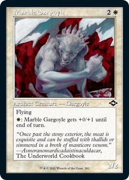 Marble Gargoyle Retro Frame Foil Etched 382 (Modern Horizons 2)  - Foil | Good Games Adelaide SA