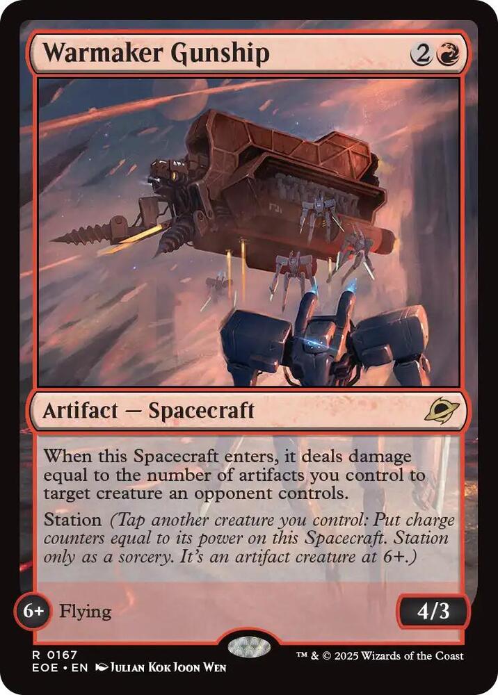 Warmaker Gunship 167 (Edge of Eternities)  - Foil | Good Games Adelaide SA