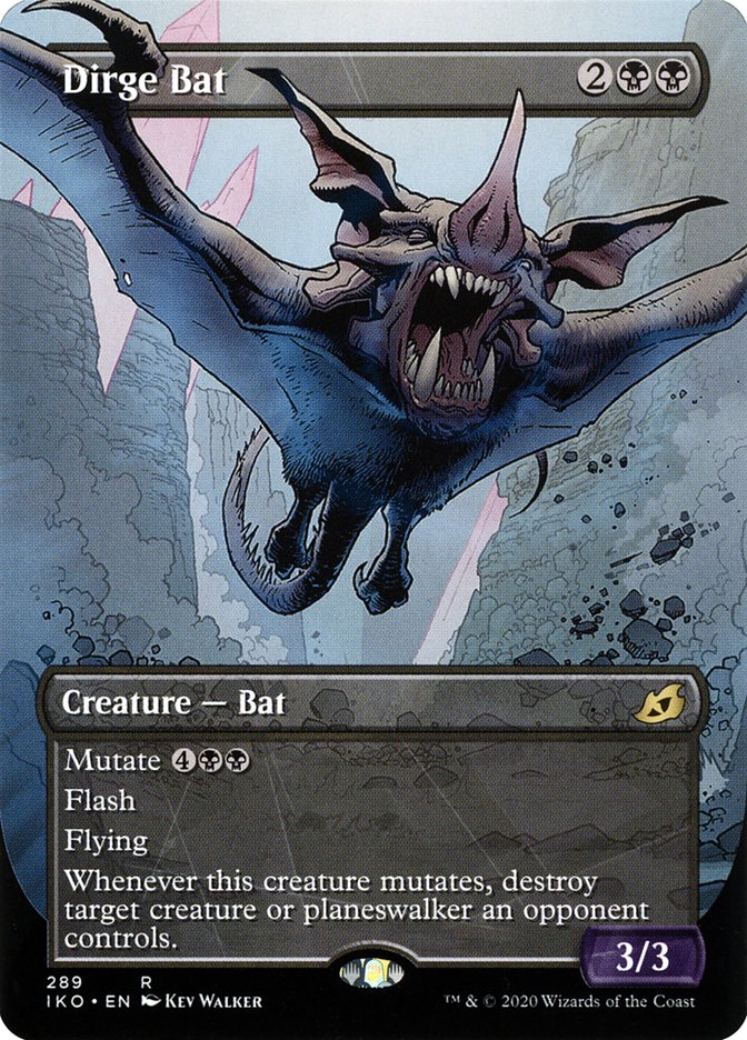 Dirge Bat (Borderless) (Showcase) [Ikoria: Lair of Behemoths] | Good Games Adelaide SA