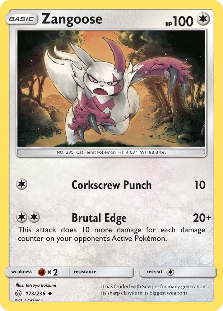 Zangoose 173/236 (SM - Cosmic Eclipse)  | Good Games Adelaide SA