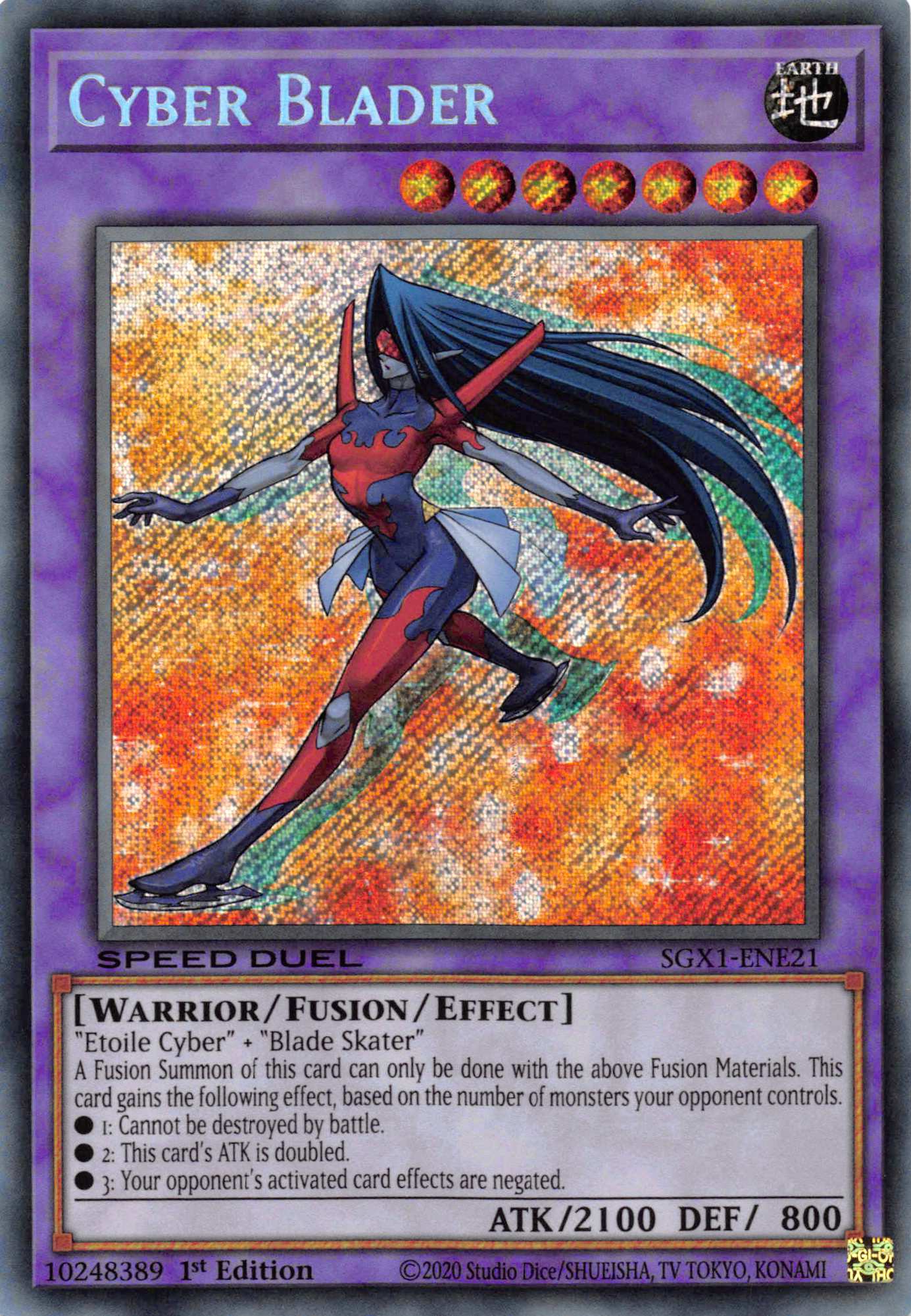 Cyber Blader [SGX1-ENE21] Secret Rare | Good Games Adelaide SA