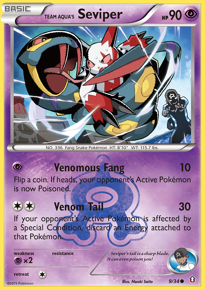Team Aqua's Seviper (9/34) [XY: Double Crisis] | Good Games Adelaide SA