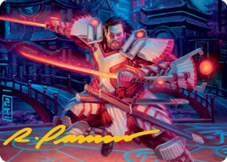 Isshin, Two Heavens as One 1 Art Card (Gold-Stamped Signature) [Kamigawa: Neon Dynasty Art Series] | Good Games Adelaide SA