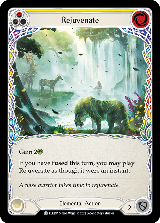 Rejuvenate (Yellow) [ELE107] (Tales of Aria)  1st Edition Rainbow Foil | Good Games Adelaide SA