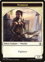 Adorned Pouncer // Warrior Double-sided Token [Hour of Devastation Tokens] | Good Games Adelaide SA