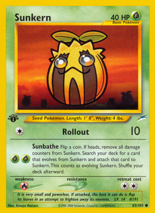 Sunkern (83/105) [Neo Destiny 1st Edition] | Good Games Adelaide SA