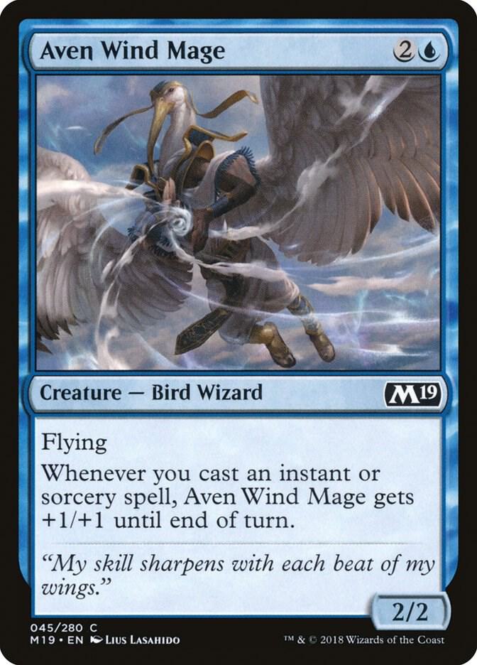 Aven Wind Mage 45 (Core Set 2019)  - Foil | Good Games Adelaide SA