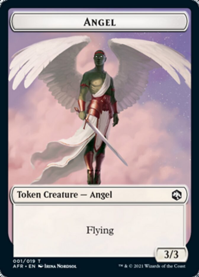 Wolf // Angel Double-sided Token [Dungeons & Dragons: Adventures in the Forgotten Realms Tokens] | Good Games Adelaide SA