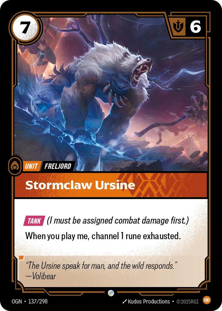 Stormclaw Ursine 137/298 (Origins)  | Good Games Adelaide SA