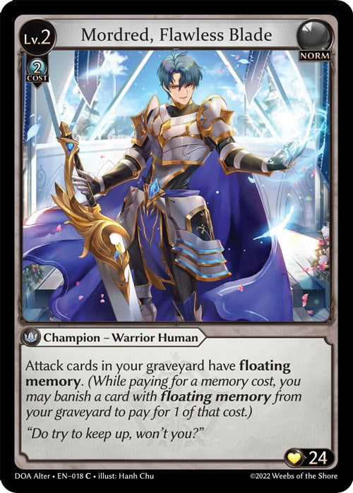 Mordred, Flawless Blade (018) [Dawn of Ashes: Alter Edition] | Good Games Adelaide SA