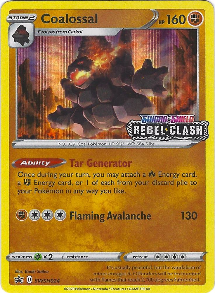 Coalossal Prerelease SWSH024 (SWSH: Sword & Shield Promo Cards)  - Holofoil | Good Games Adelaide SA