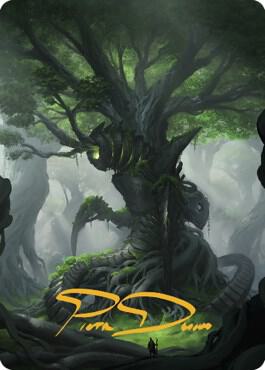 Forest Art Card Gold Stamped Signature 53 (Art Series: The Brothers' War)  | Good Games Adelaide SA