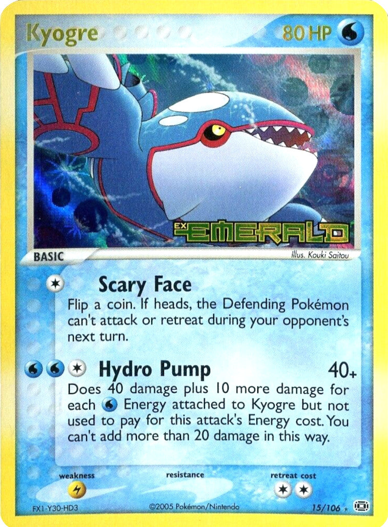 Kyogre (15/106) (Stamped) [EX: Emerald] | Good Games Adelaide SA