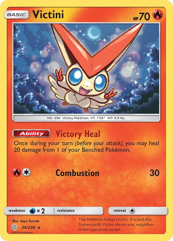Victini 30/236 (SM - Cosmic Eclipse)  - Holofoil | Good Games Adelaide SA