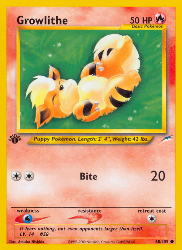 Growlithe (68/105) [Neo Destiny 1st Edition] | Good Games Adelaide SA