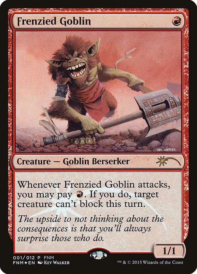 Frenzied Goblin 1 (FNM Promos)  - Foil | Good Games Adelaide SA