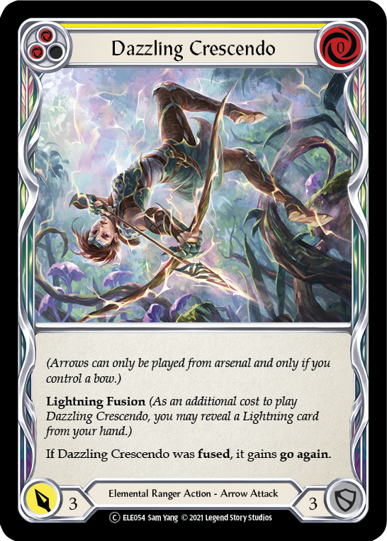 Dazzling Crescendo (Yellow) [U-ELE054] Unlimited Rainbow Foil | Good Games Adelaide SA