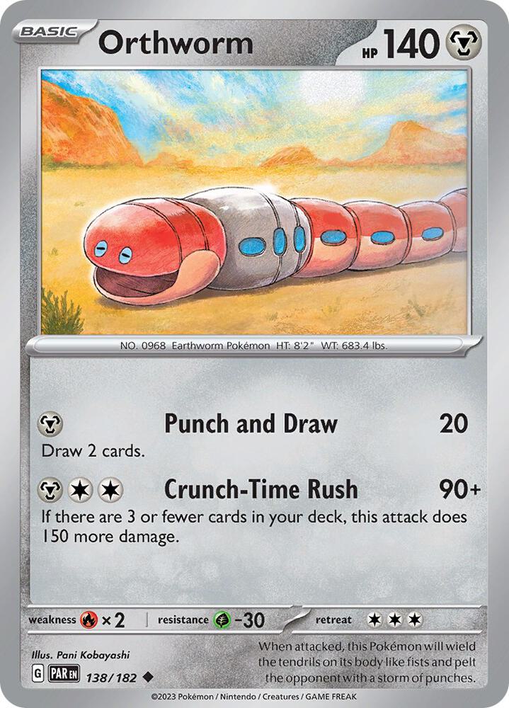 Orthworm 138/182 (SV04: Paradox Rift)  - Reverse Holofoil | Good Games Adelaide SA