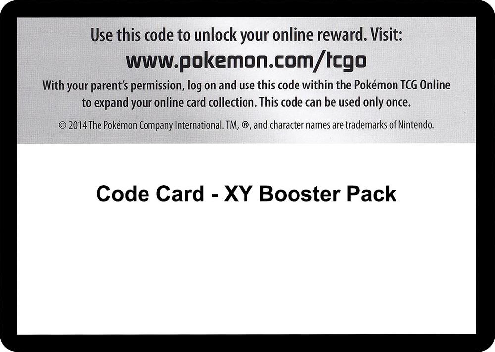 Code Card XY Booster Pack  (XY Base Set)  | Good Games Adelaide SA