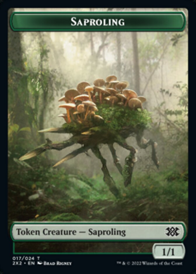Saproling // Spirit Double-sided Token [Double Masters 2022 Tokens] | Good Games Adelaide SA