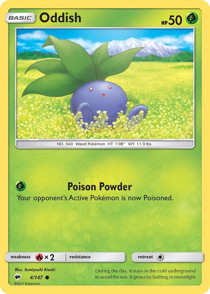 Oddish 4/147 (SM - Burning Shadows)  | Good Games Adelaide SA