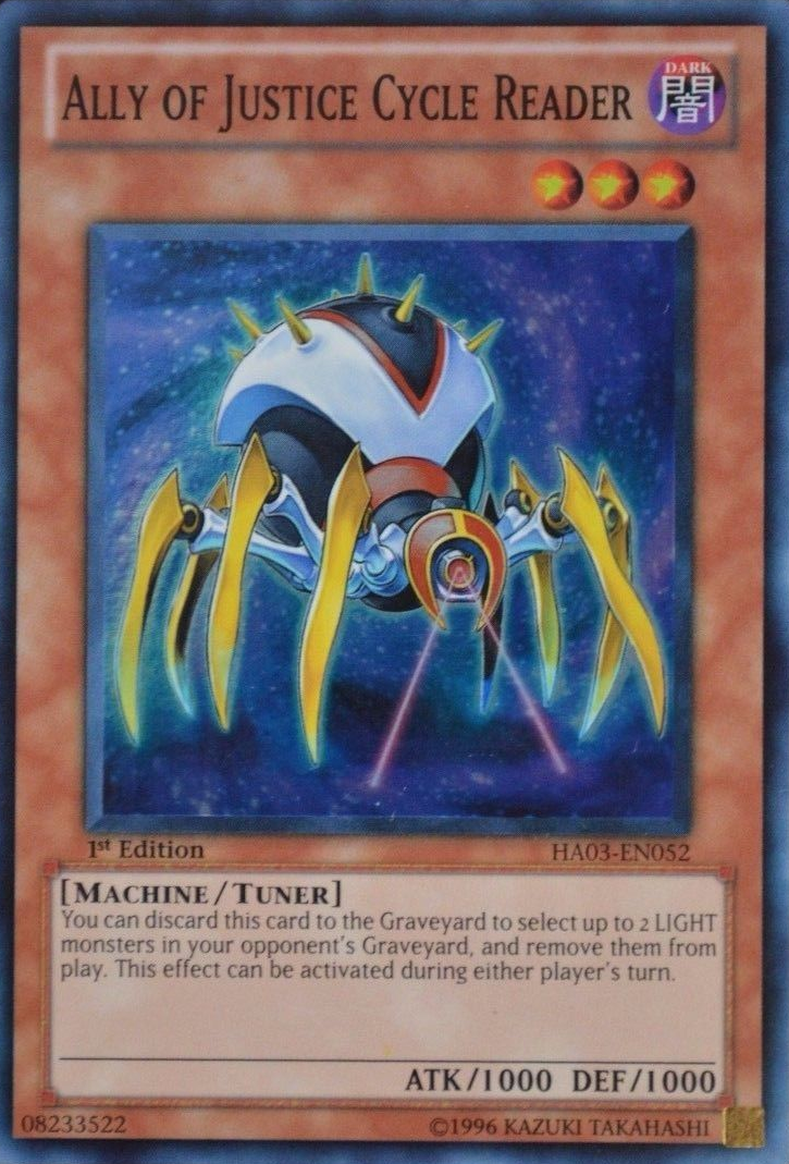 Ally of Justice Cycle Reader [HA03-EN052] Super Rare | Good Games Adelaide SA