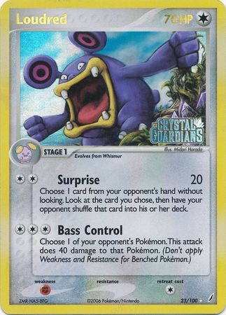 Loudred (23/100) (Stamped) [EX: Crystal Guardians] | Good Games Adelaide SA