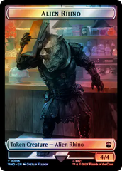 Alien Rhino // Cyberman Double-Sided Token (Surge Foil) [Doctor Who Tokens] | Good Games Adelaide SA