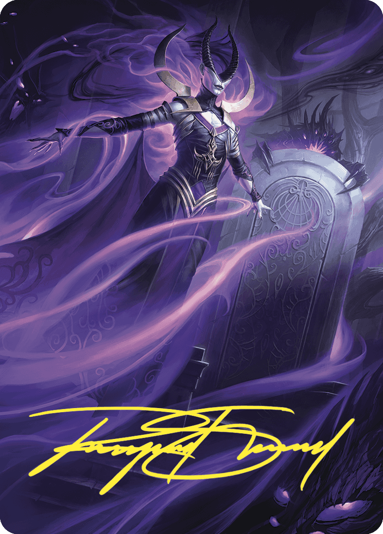 Ashiok, Wicked Manipulator Art Card (10/81) (Gold-Stamped Signature) [Wilds of Eldraine Art Series] | Good Games Adelaide SA