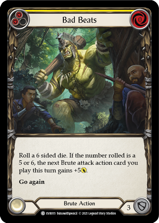 Bad Beats (Yellow) [EVR015] (Everfest)  1st Edition Rainbow Foil | Good Games Adelaide SA
