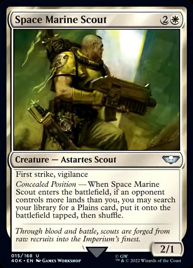 Space Marine Scout (Surge Foil) [Universes Beyond: Warhammer 40,000] | Good Games Adelaide SA