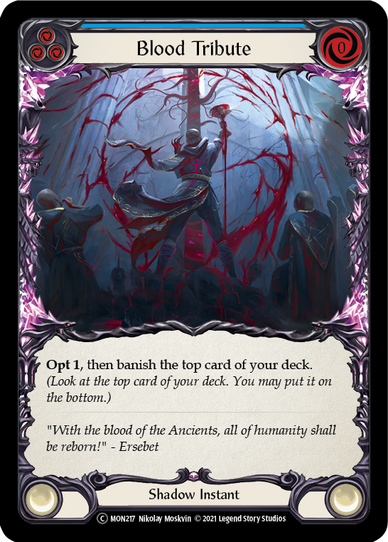 Blood Tribute (Blue) [U-MON217] Unlimited Normal | Good Games Adelaide SA
