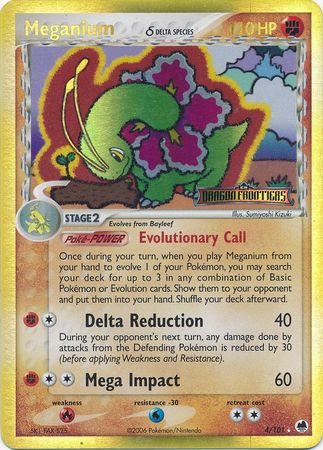 Meganium (4/101) (Delta Species) (Stamped) [EX: Dragon Frontiers] | Good Games Adelaide SA