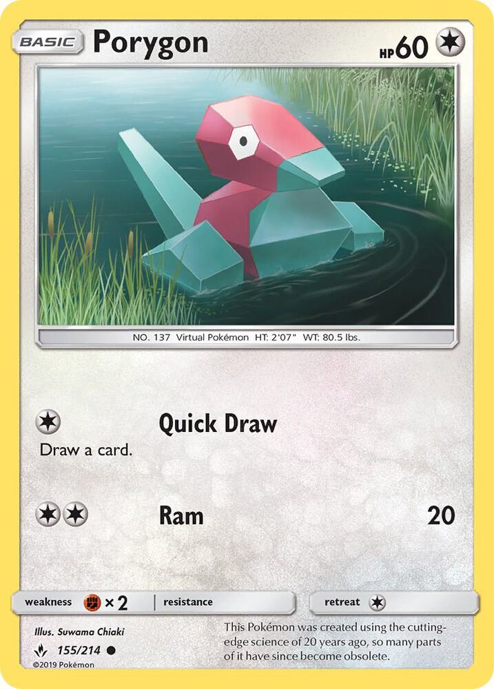 Porygon 155/214 (SM - Unbroken Bonds)  | Good Games Adelaide SA