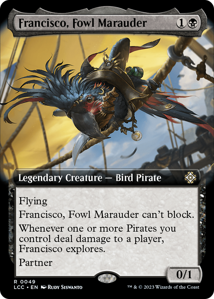 Francisco, Fowl Marauder (Extended Art) [The Lost Caverns of Ixalan Commander] | Good Games Adelaide SA