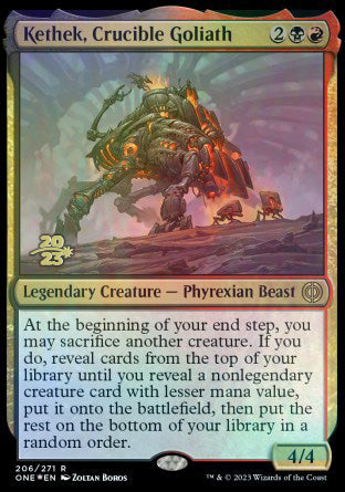 Kethek, Crucible Goliath [Phyrexia: All Will Be One Prerelease Promos] | Good Games Adelaide SA