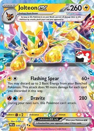 Jolteon ex Series 7 030/131 (Prize Pack Series Cards)  - Holofoil | Good Games Adelaide SA