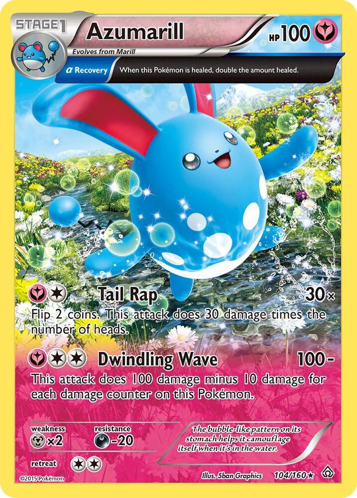 Azumarill Alpha 104/160 (XY - Primal Clash)  - Reverse Holofoil | Good Games Adelaide SA